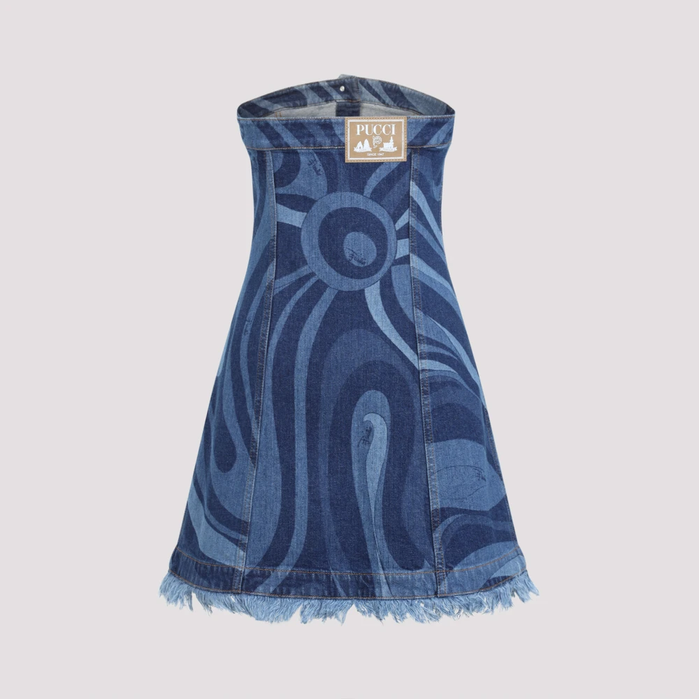 EMILIO PUCCI Blauwe Jurk Verhoog Garderobe Exclusieve Stijl Blue Dames