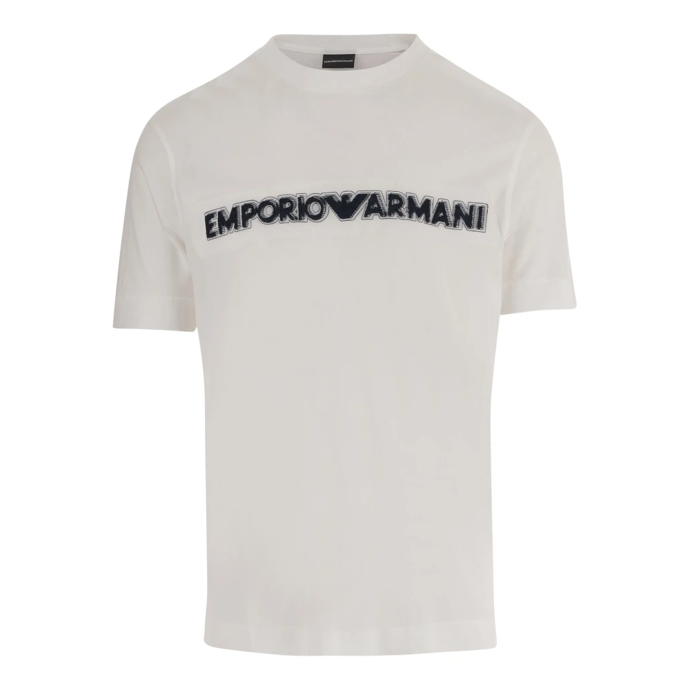 Emporio Armani Men's White Stretch Jersey T-Shirt