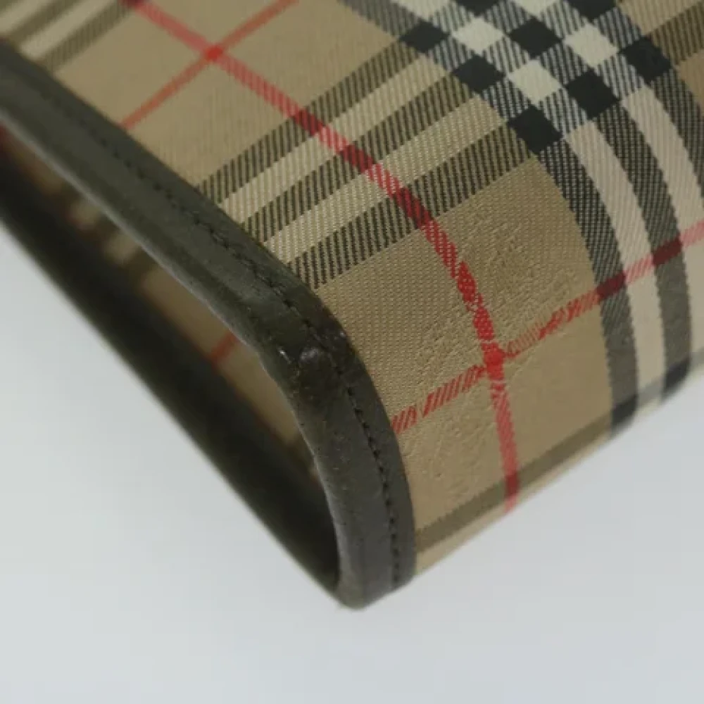 Burberry Vintage Pre-owned Canvas clutches Beige Dames