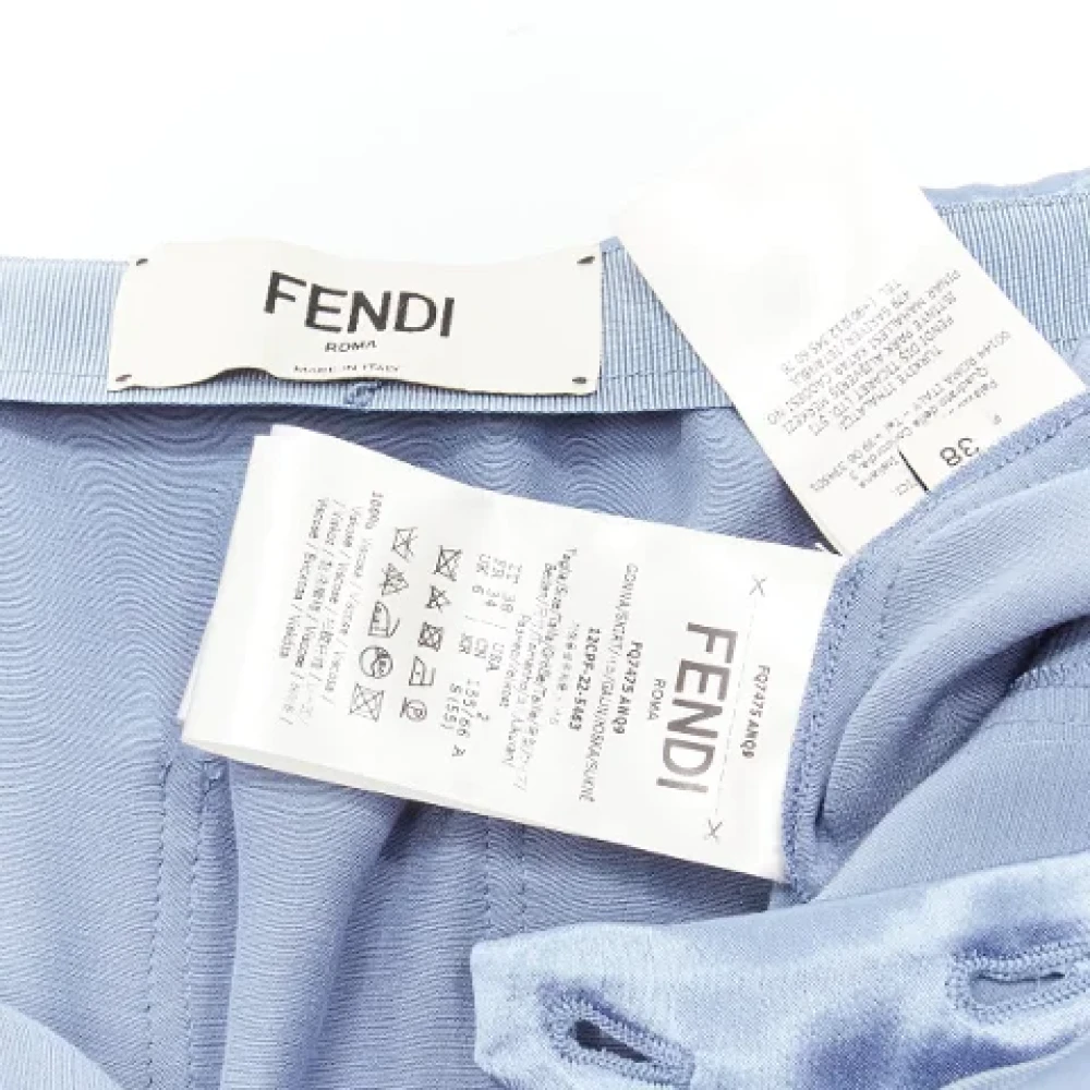 Fendi Vintage Pre-owned Fabric bottoms Blue Dames