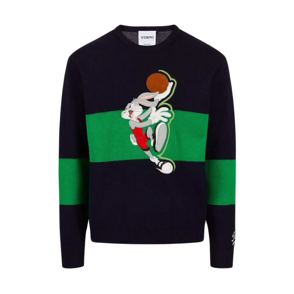 Iceberg Merino wollen trui uit de The Re-Edit collectie Multicolor Heren