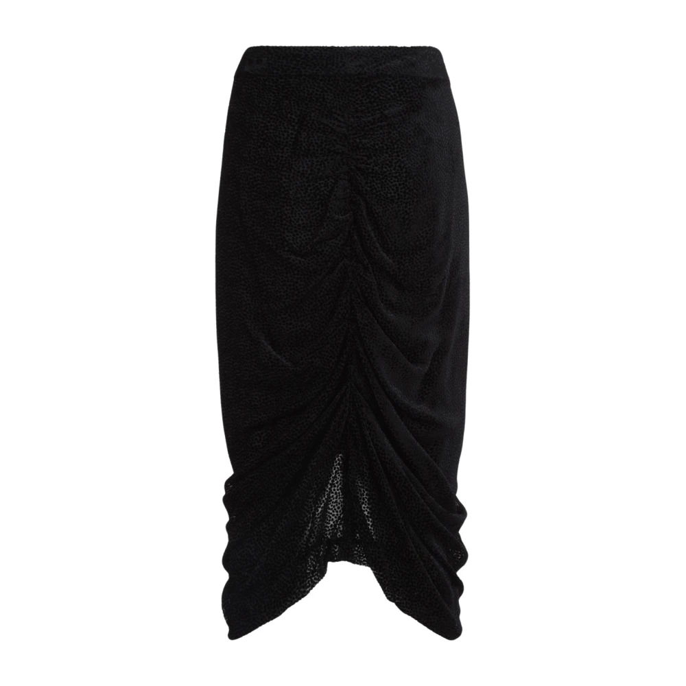 Isabel marant Zwarte Zijde Viscose Rok Black Dames