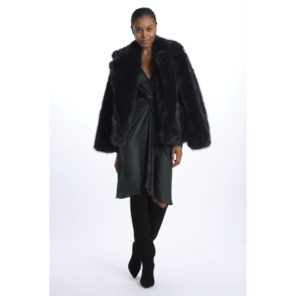 Zadig & Voltaire Groene Satijnen V-Hals Jurk Green Dames