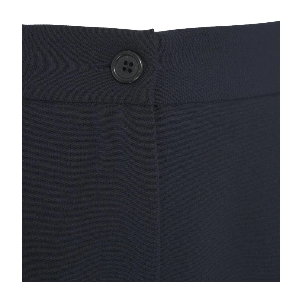 Ottod'Ame Blauwe Bermuda Shorts met Elegante Plooien Blue Dames