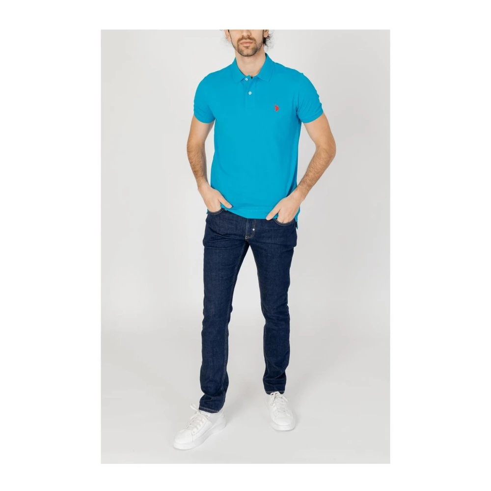 U.s. Polo Assn. Blauw Katoenen Polo Shirt Collectie Blue Heren