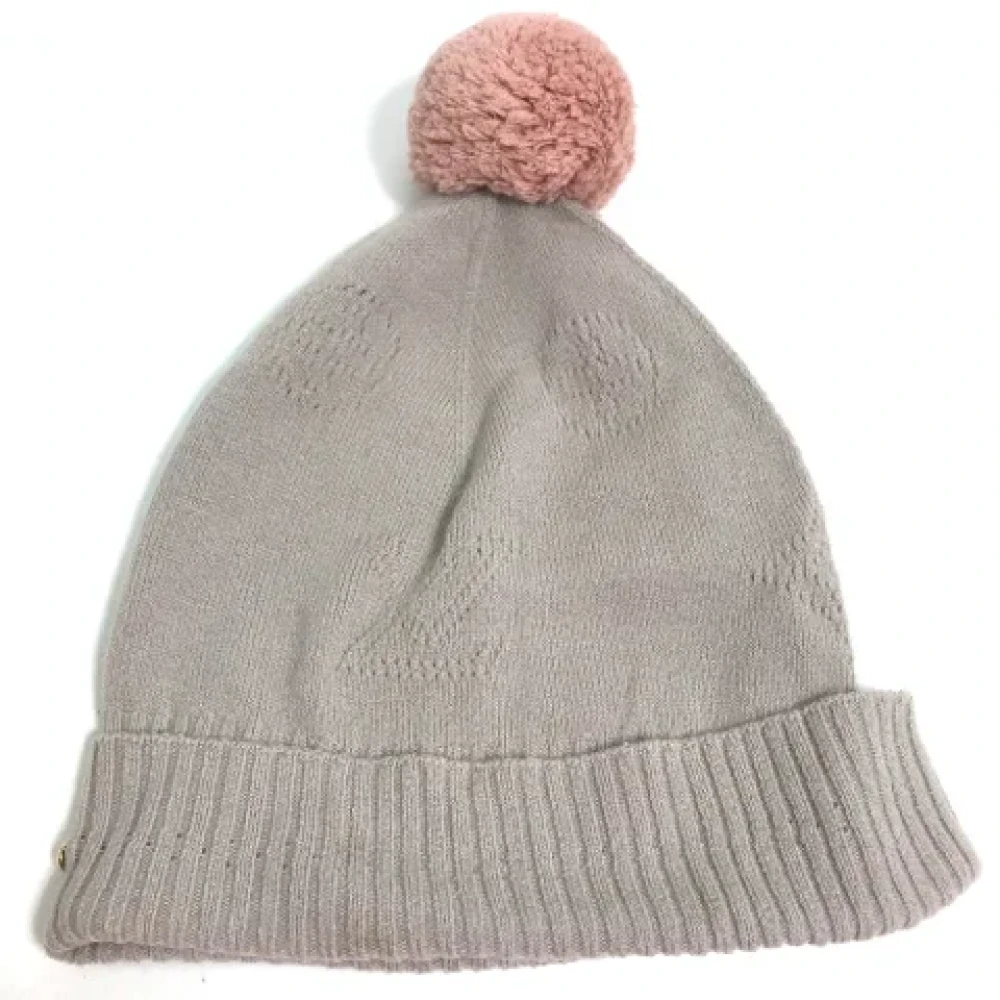 Louis Vuitton Vintage Pre-owned Wool hats Beige Dames