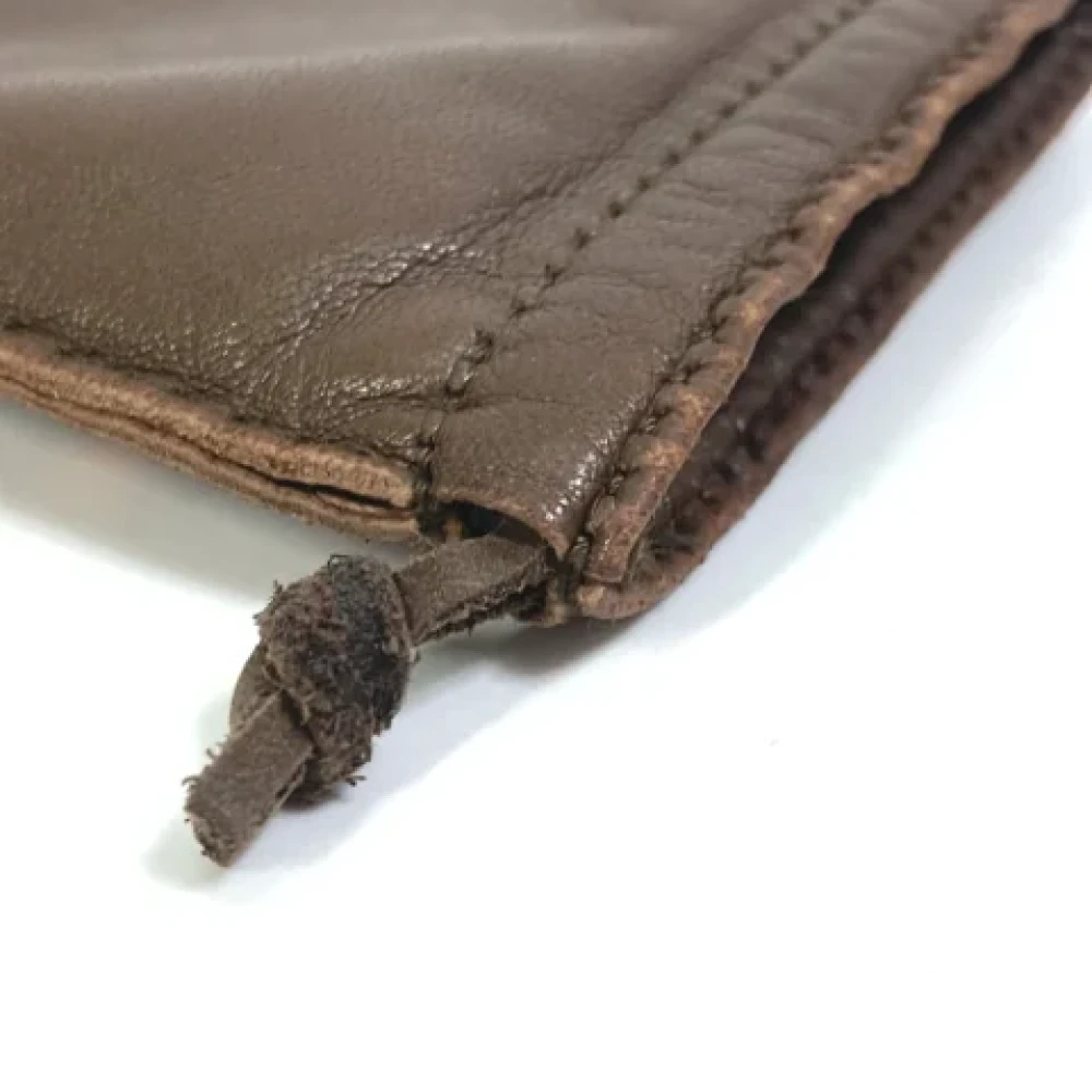 Hermès Vintage Pre-owned Leather pouches Brown Dames