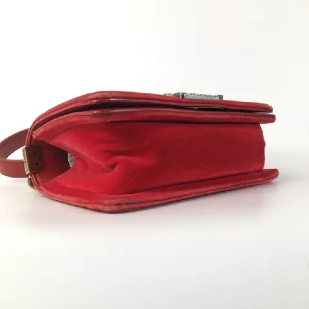 Chanel Vintage Pre-owned Velvet chanel-bags Red Dames