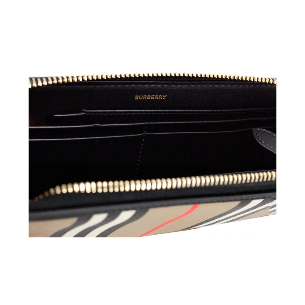 Burberry Icon Stripe Zip Around Portemonnee Multicolor Unisex