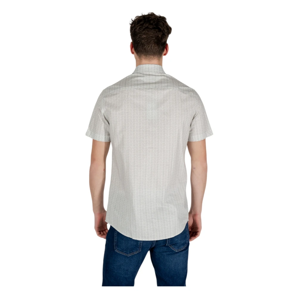 Armani Exchange Short Sleeve Shirt Beige Heren