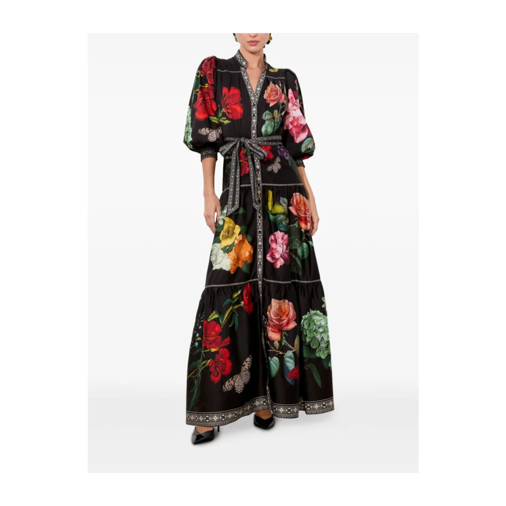 alice + olivia Jurk met bloemenprint en bisschopsmouwen Multicolor Dames