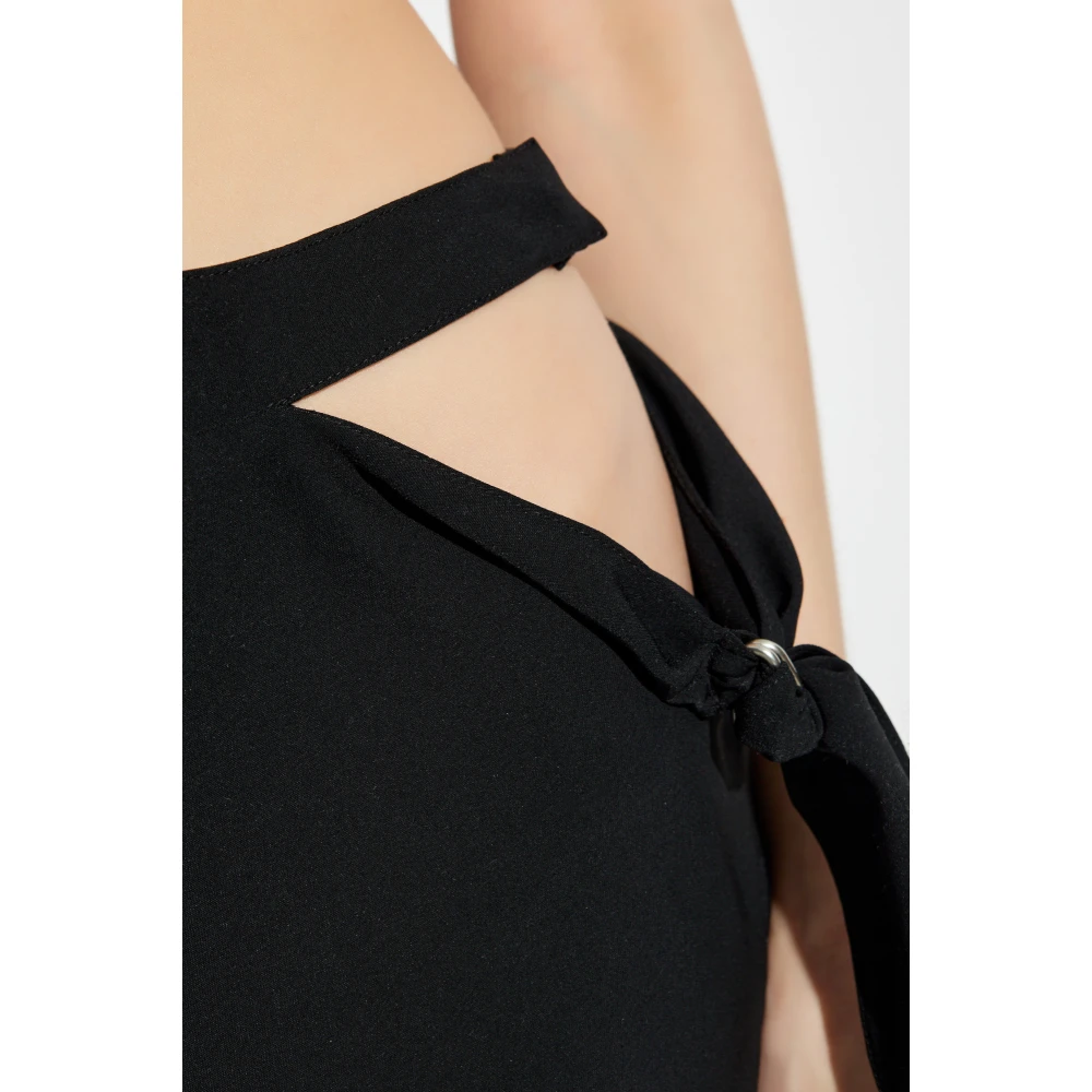 Courrèges Rok met stropdas Black Dames