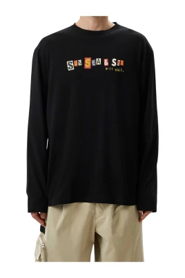 Herr Svart Bomull T-shirt