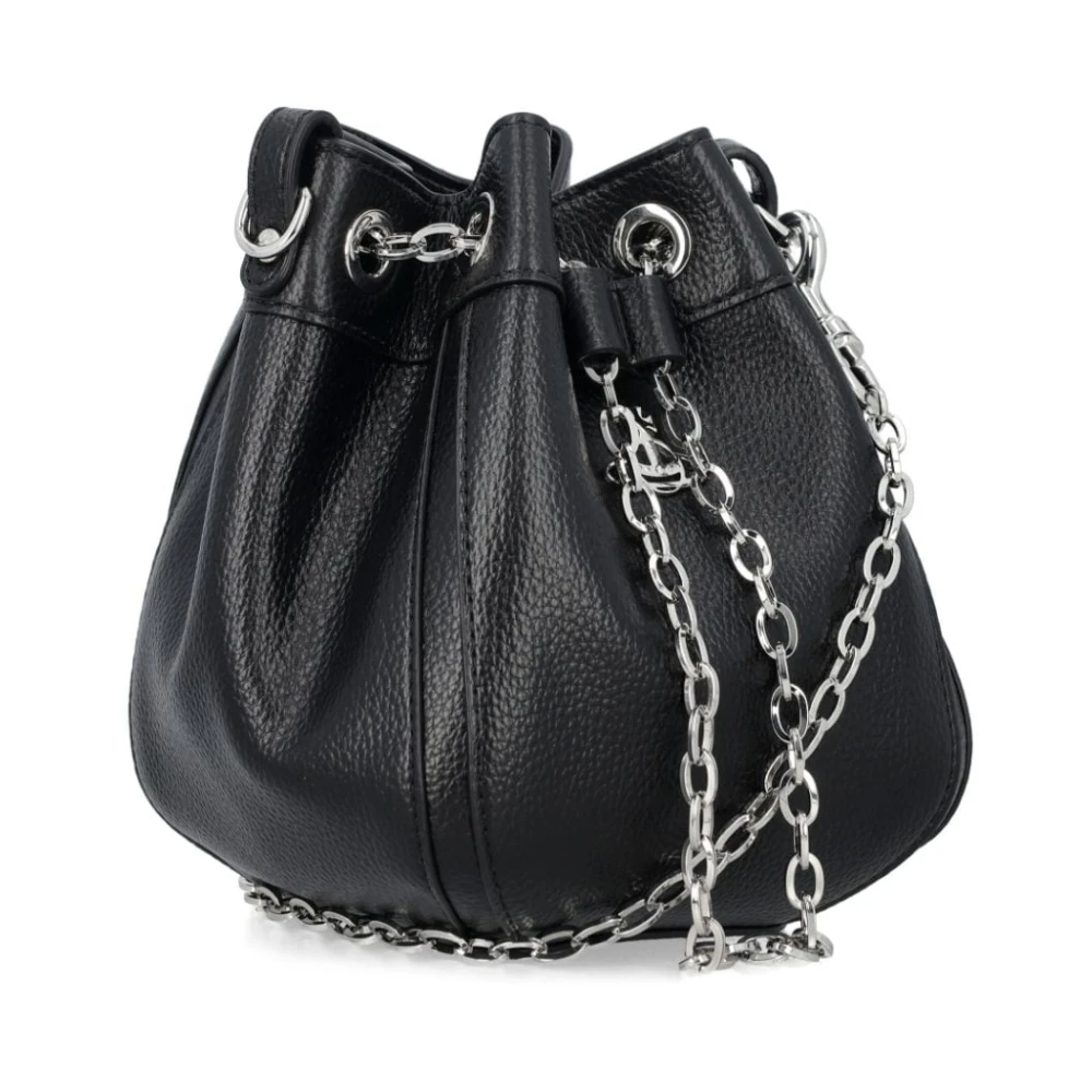 Vivienne Westwood Zwarte Korrelige Leren Trekkoordtas Black Dames