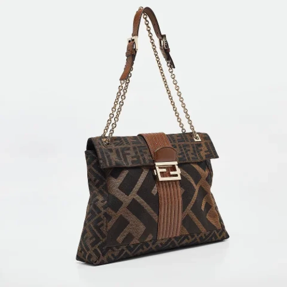 Fendi Vintage Pre-owned Canvas fendi-bags Brown Dames