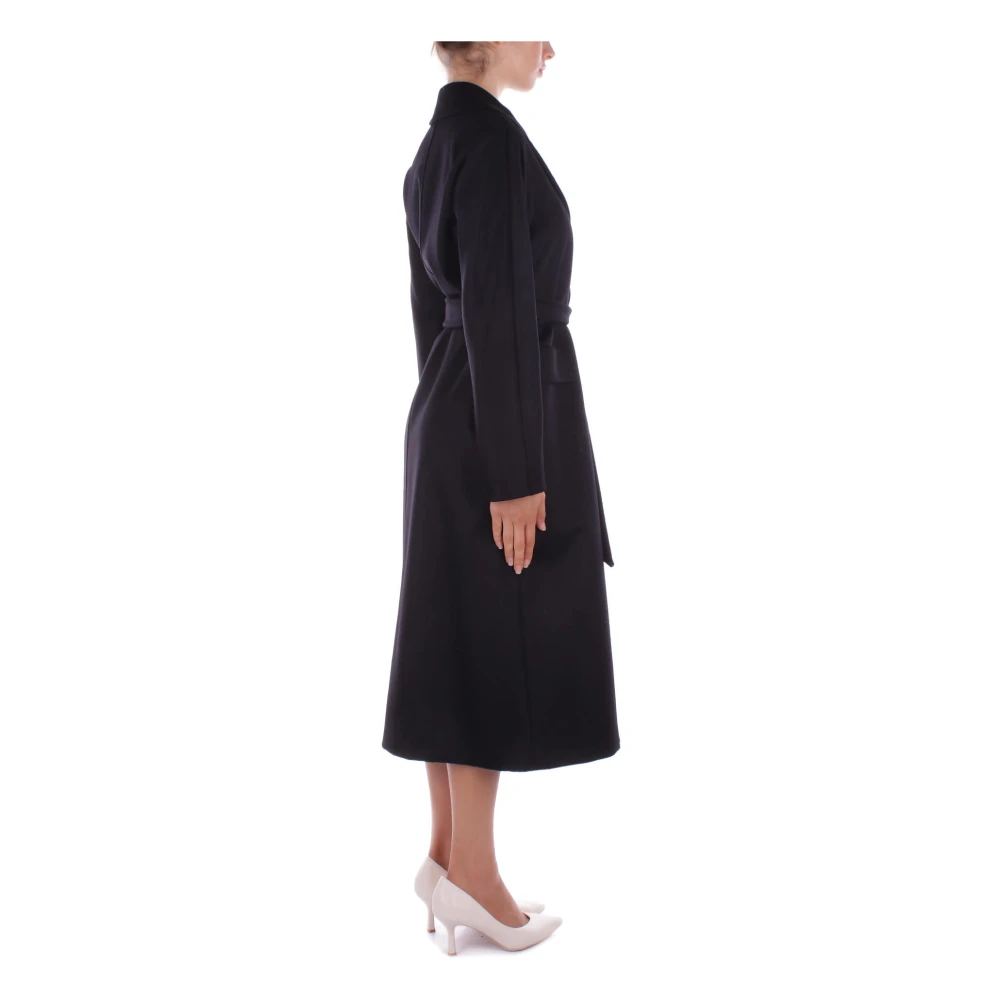 Max Mara Zwarte wollen jas met knoopsluiting Black Dames