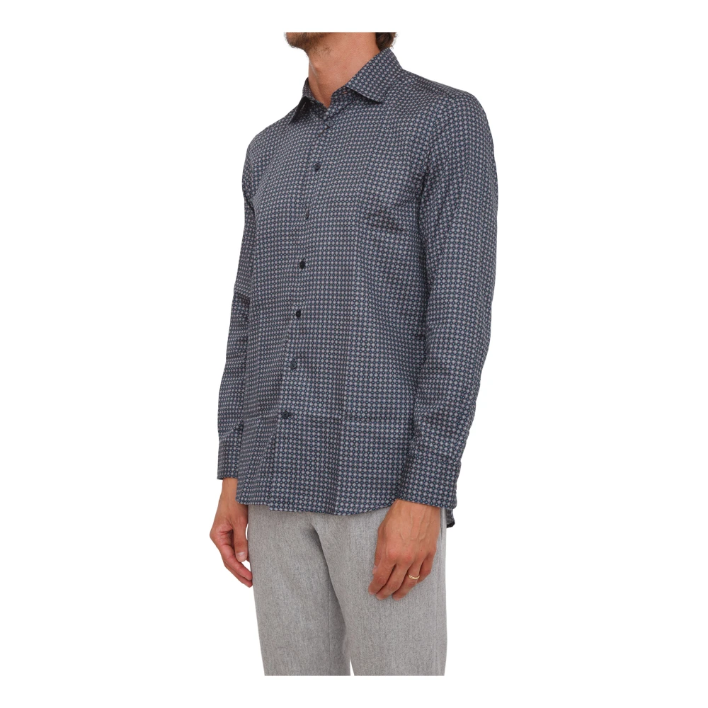 ETRO Blauwe Roma Overhemd Blue Heren