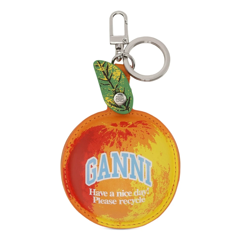 Ganni Orange Apple Keyring - Female - Keychains - One Size - Accessories