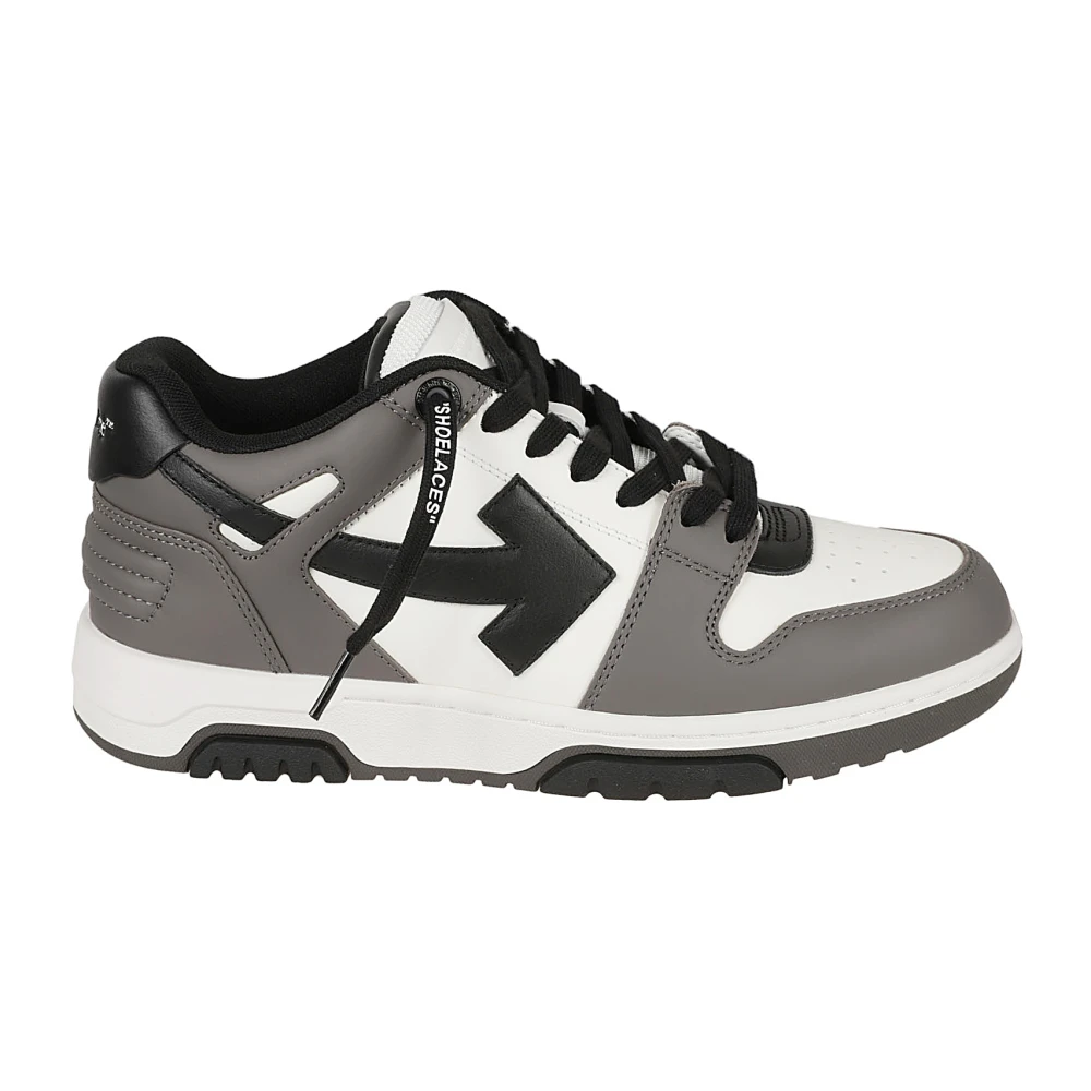 Off Grijze Leren Sneakers Out of Office Heren Schoenen Veelkleurig Multicolor