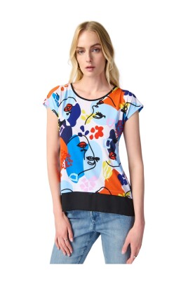 face-print-trapeze-top