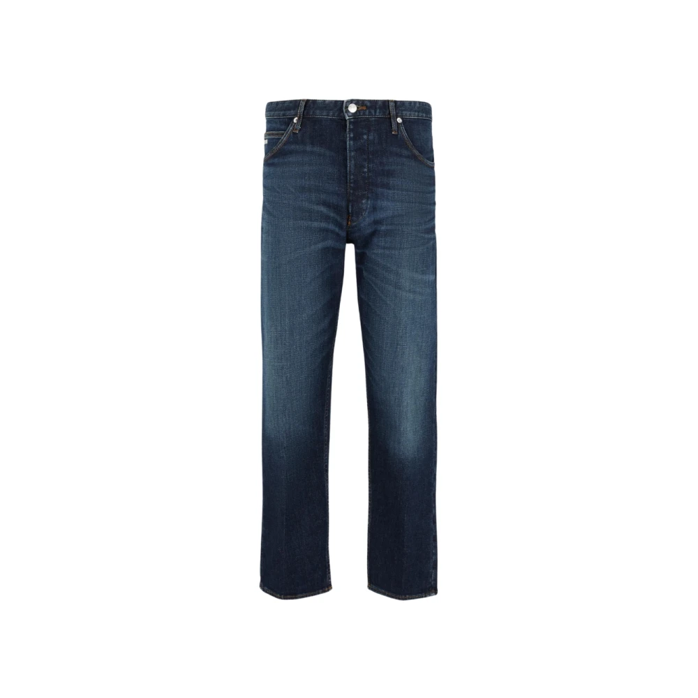 Emporio Armani Mannelijk Blauw E Denim 5-Pocket Straight Leg Jeans