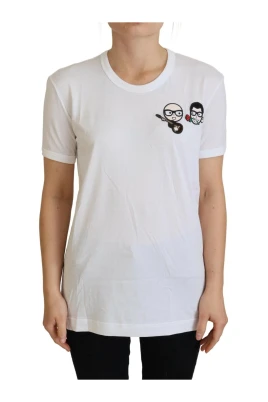 Vit Crewneck Bomull T-shirt TH8067