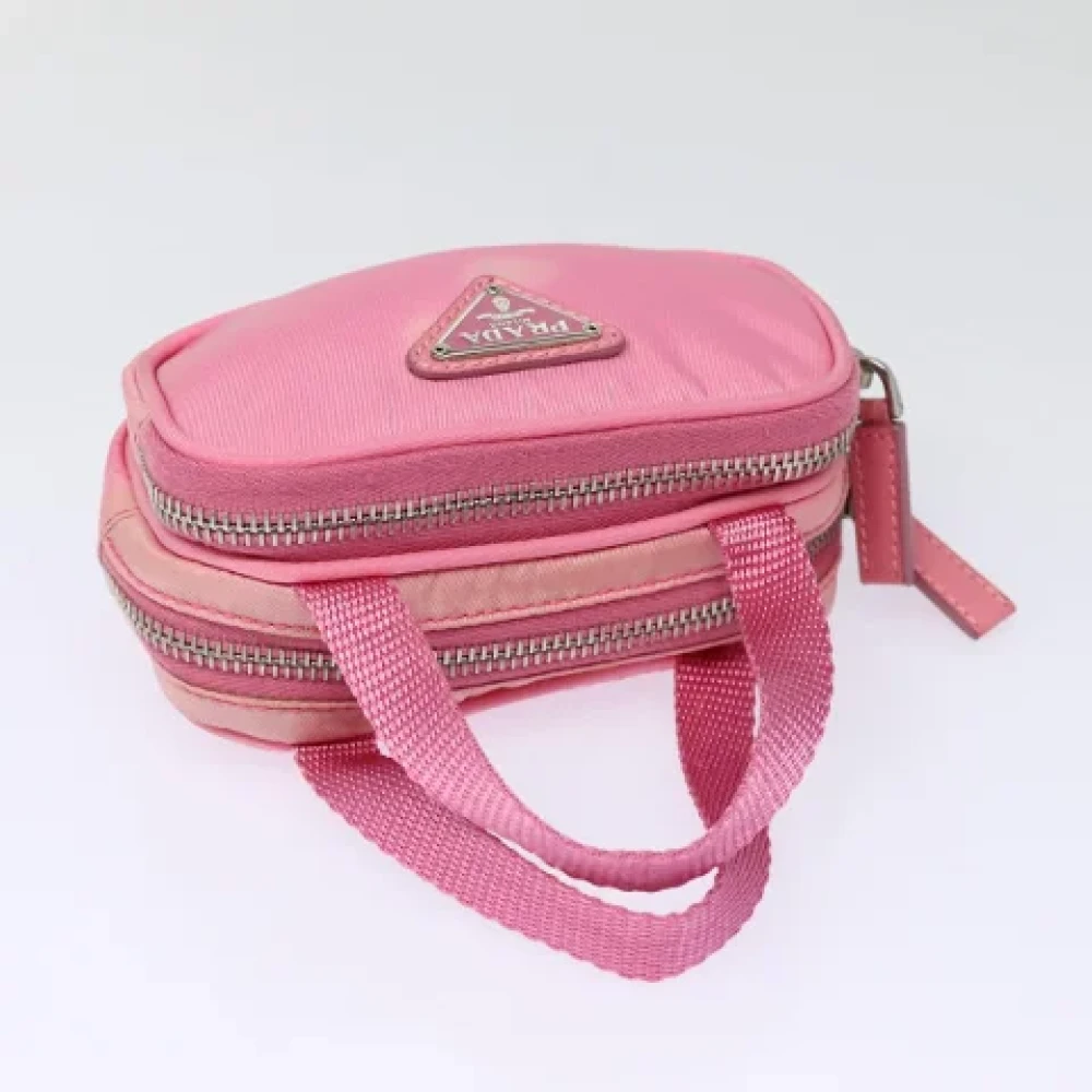 Prada Vintage Pre-owned Nylon handbags Pink Dames