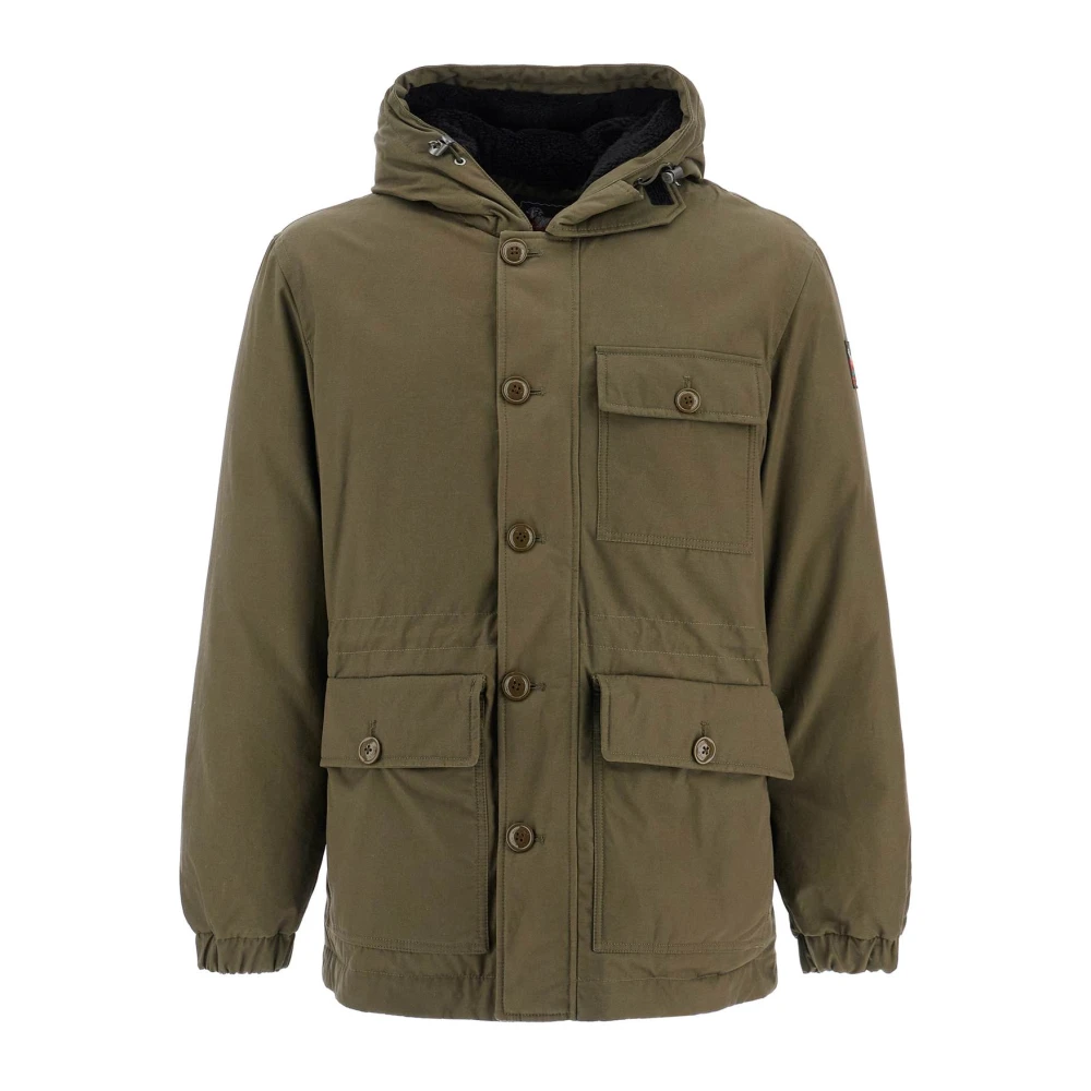 Woolrich Waterdichte Korte Byrd Parka met Dons Green Heren