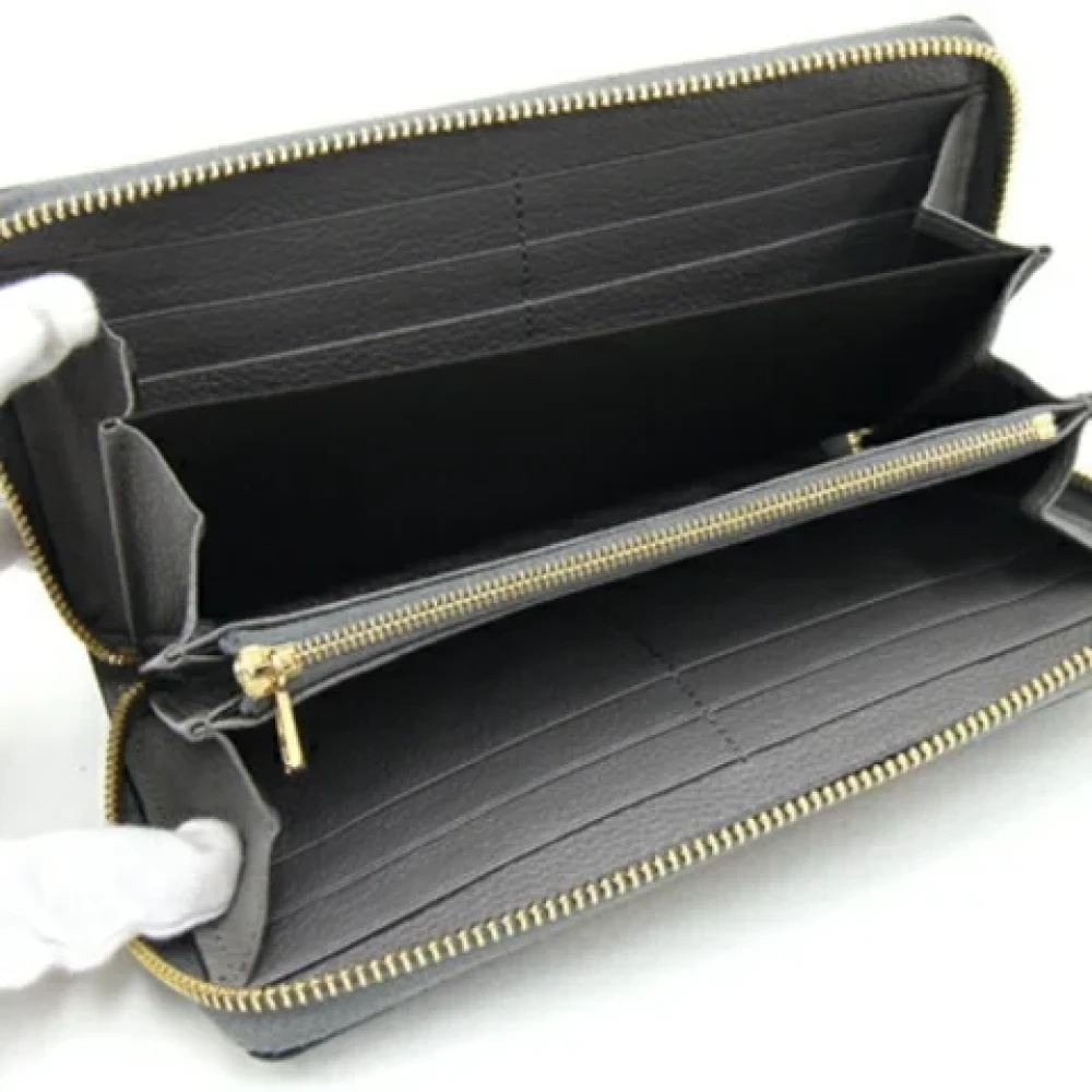 Gucci Vintage Pre-owned Leather wallets Gray Dames