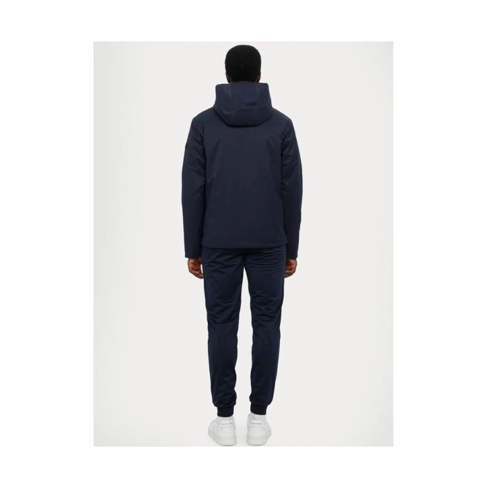 Emporio Armani EA7 Blauwe Hooded Ritsjas Blue Heren