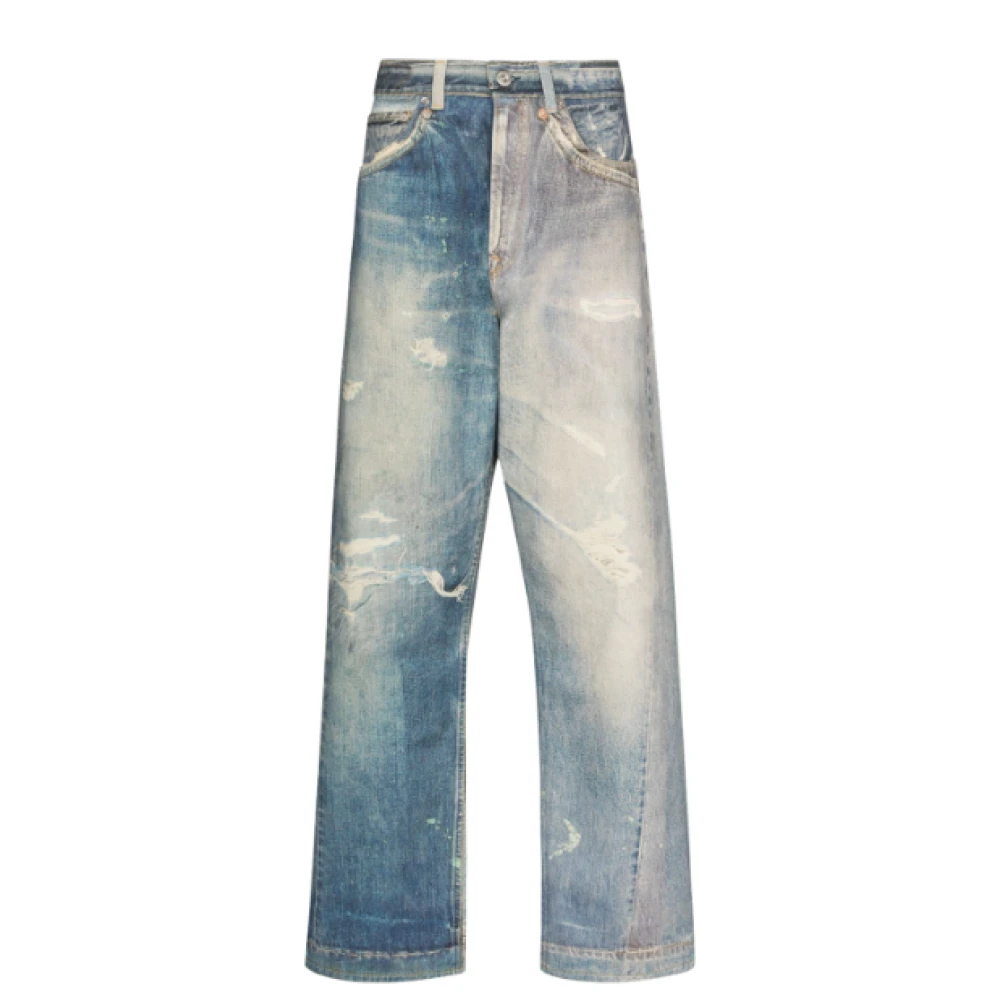 Our Legacy Digital Denim Print Jeans Blue Heren