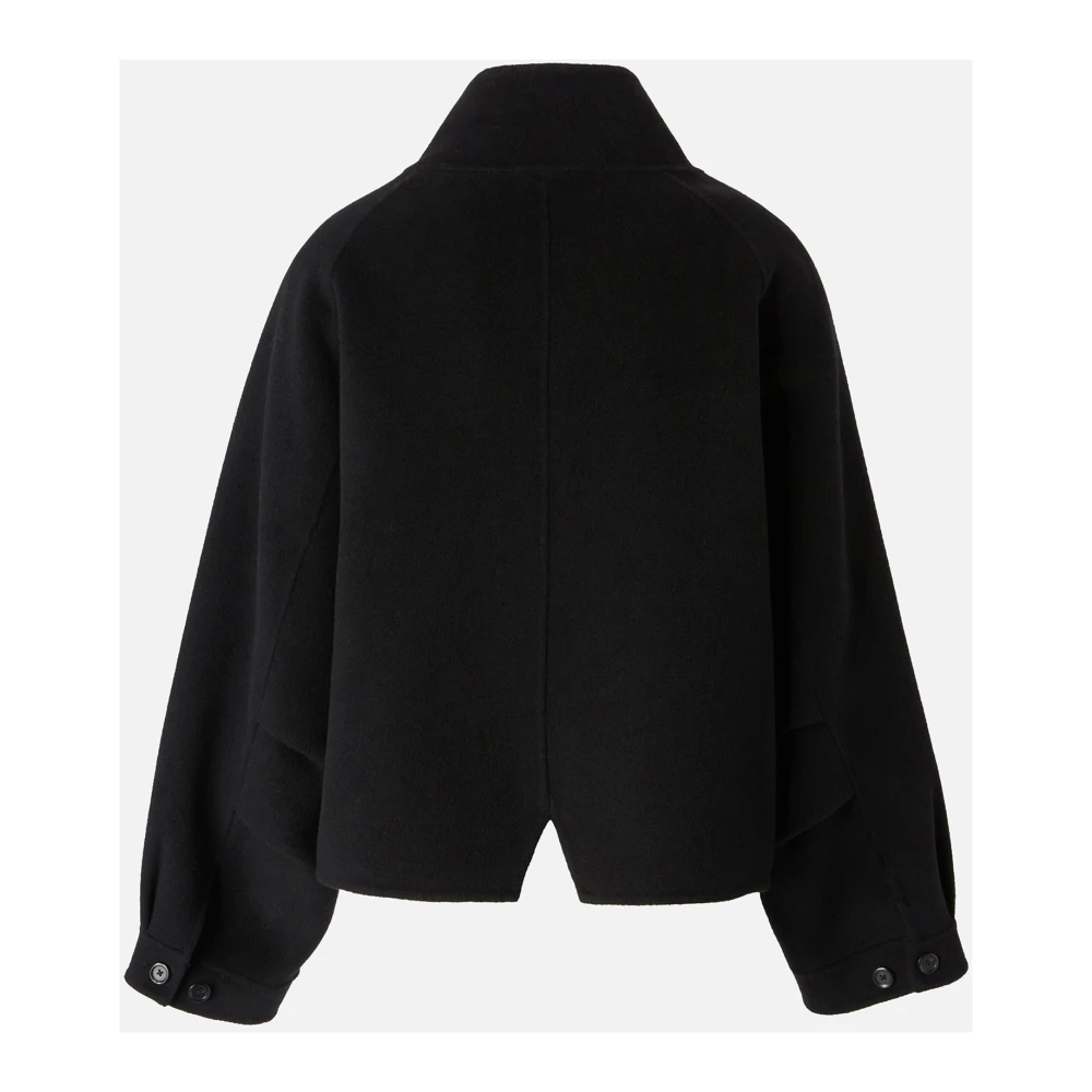 pinko Wollen Caban Jas Black Dames