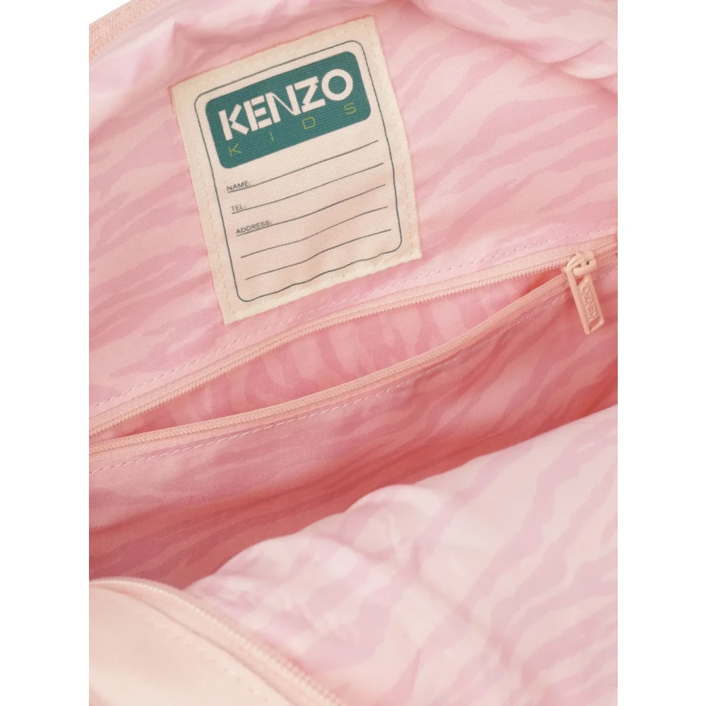 Kenzo Olifant Geborduurde Kinderen Rugzak Roze Pink Heren