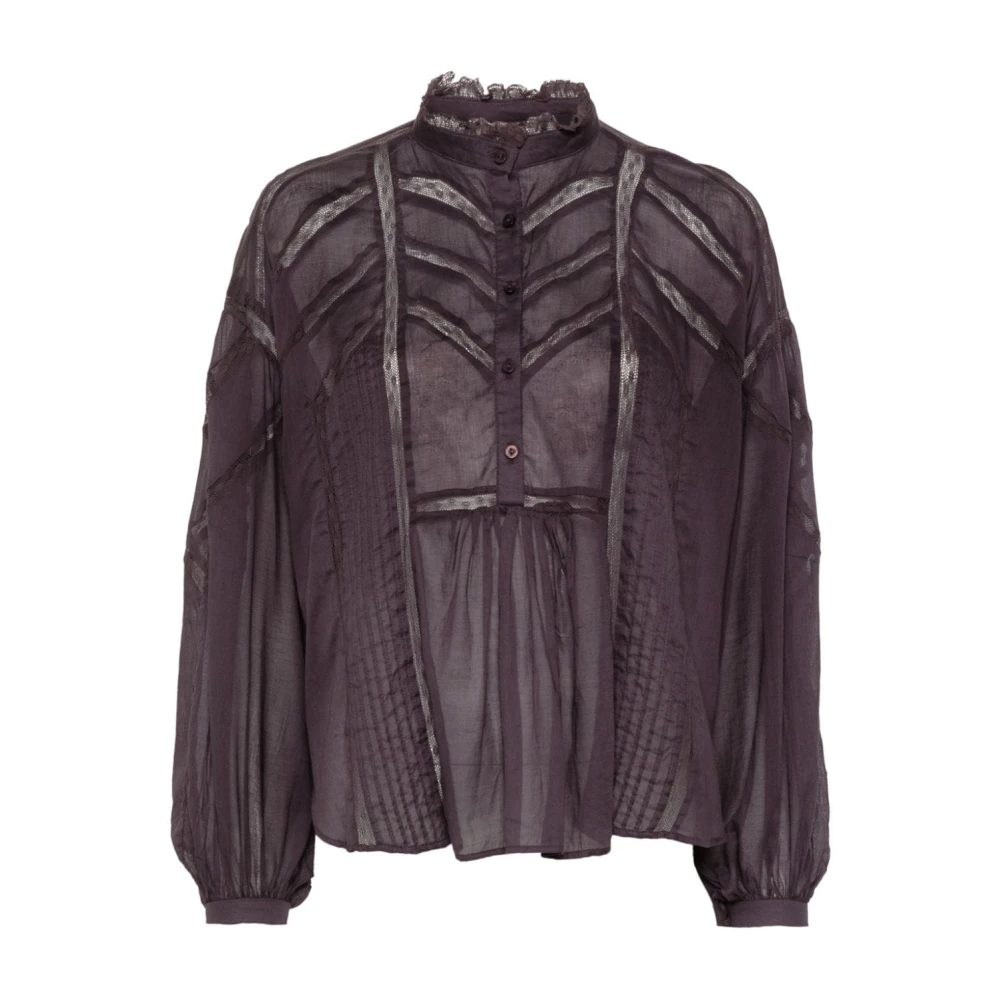 Isabel Marant Étoile Viola Blouse met Kant Purple Dames