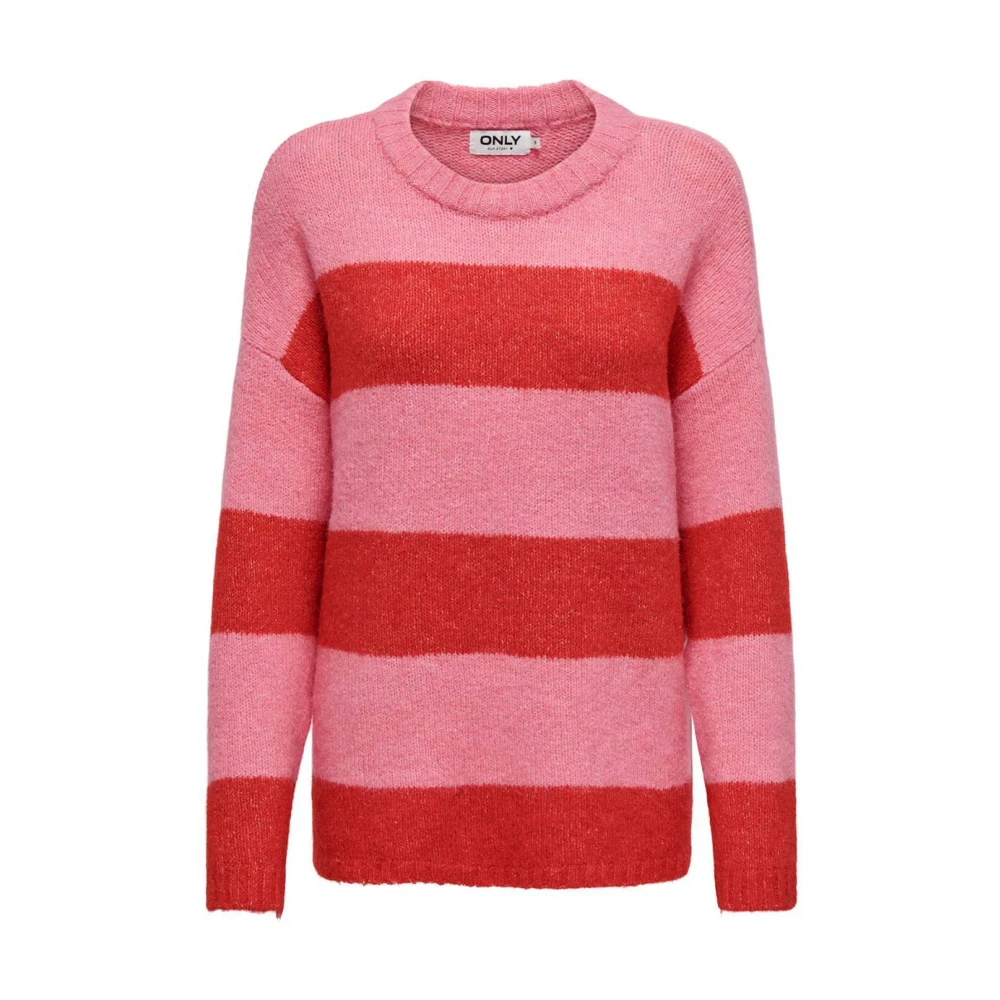 Only Life Pullover Gebreide Trui Pink Dames