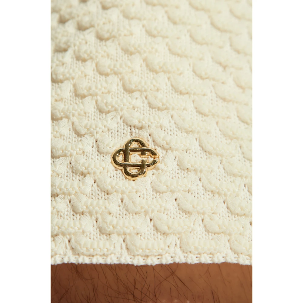 Casablanca Shorts met logo-vormige applicatie Beige Heren