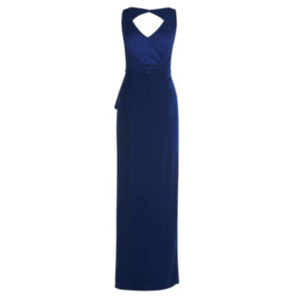 Vera Mont Blauwe Festival Mouwloze Maxi Jurk Blue Dames