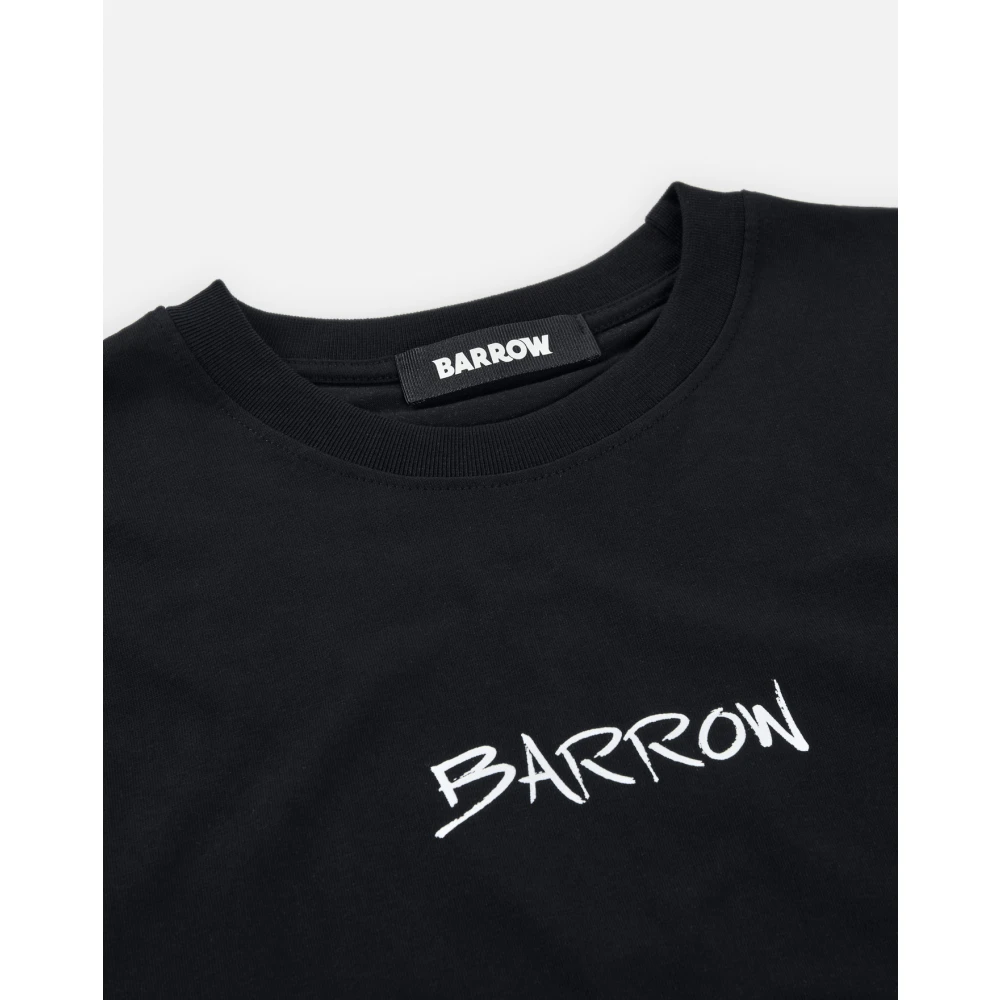 Barrow Zwart Bedrukt Overhemd Black Heren