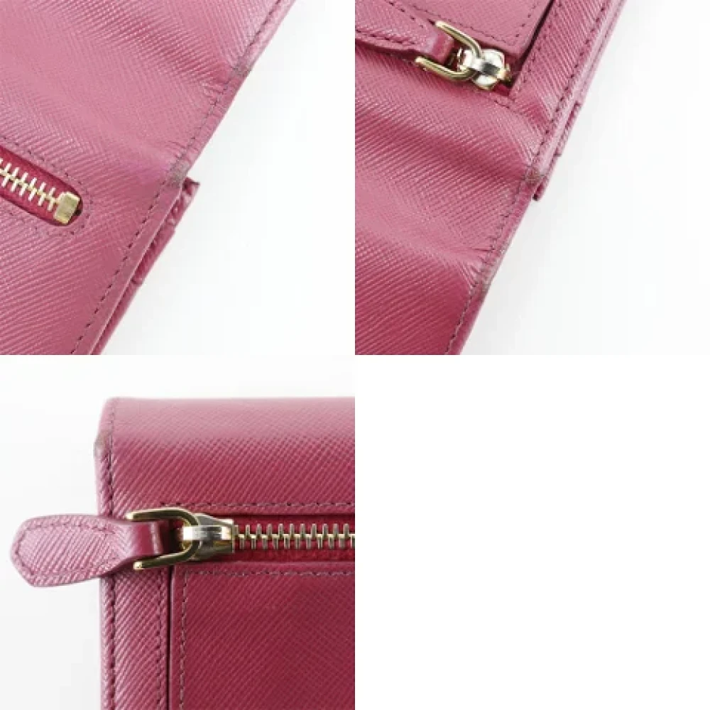 Prada Vintage Pre-owned Leather wallets Pink Dames