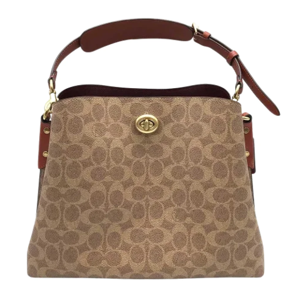 Coach Pre-owned Canvas shoulder-bags Brown Dames