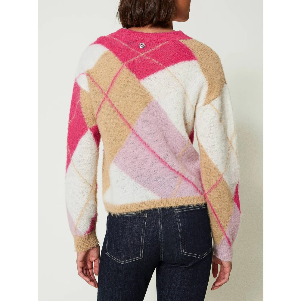 Actitude Zachte Jacquard Trui met Argyle Design Multicolor Dames