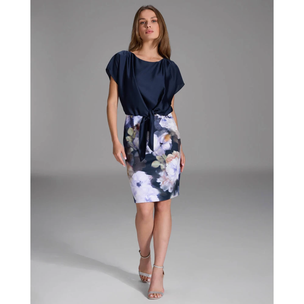 Swing Bloemenprint Jurk Blue Dames