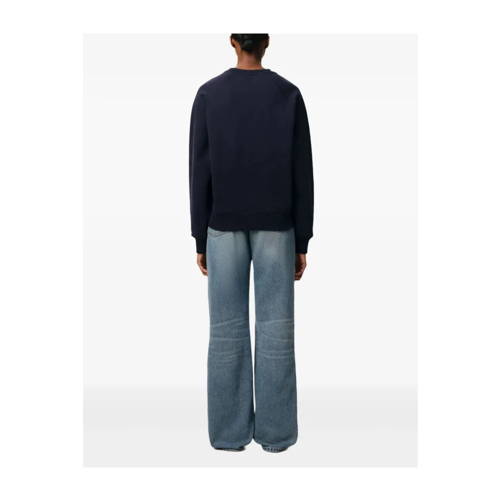 Ami Paris Casual Crewneck Sweatshirt Blue Heren