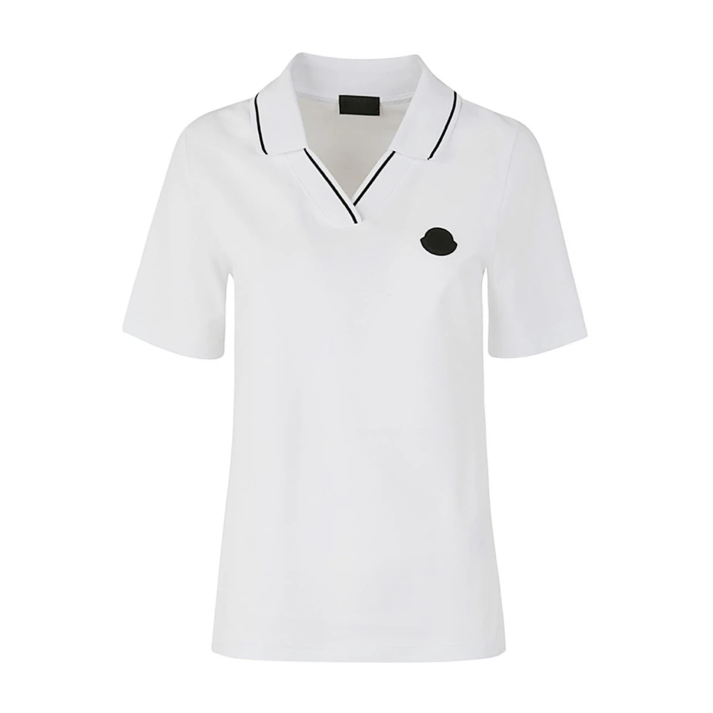 Moncler Witte Polo Shirt White Dames