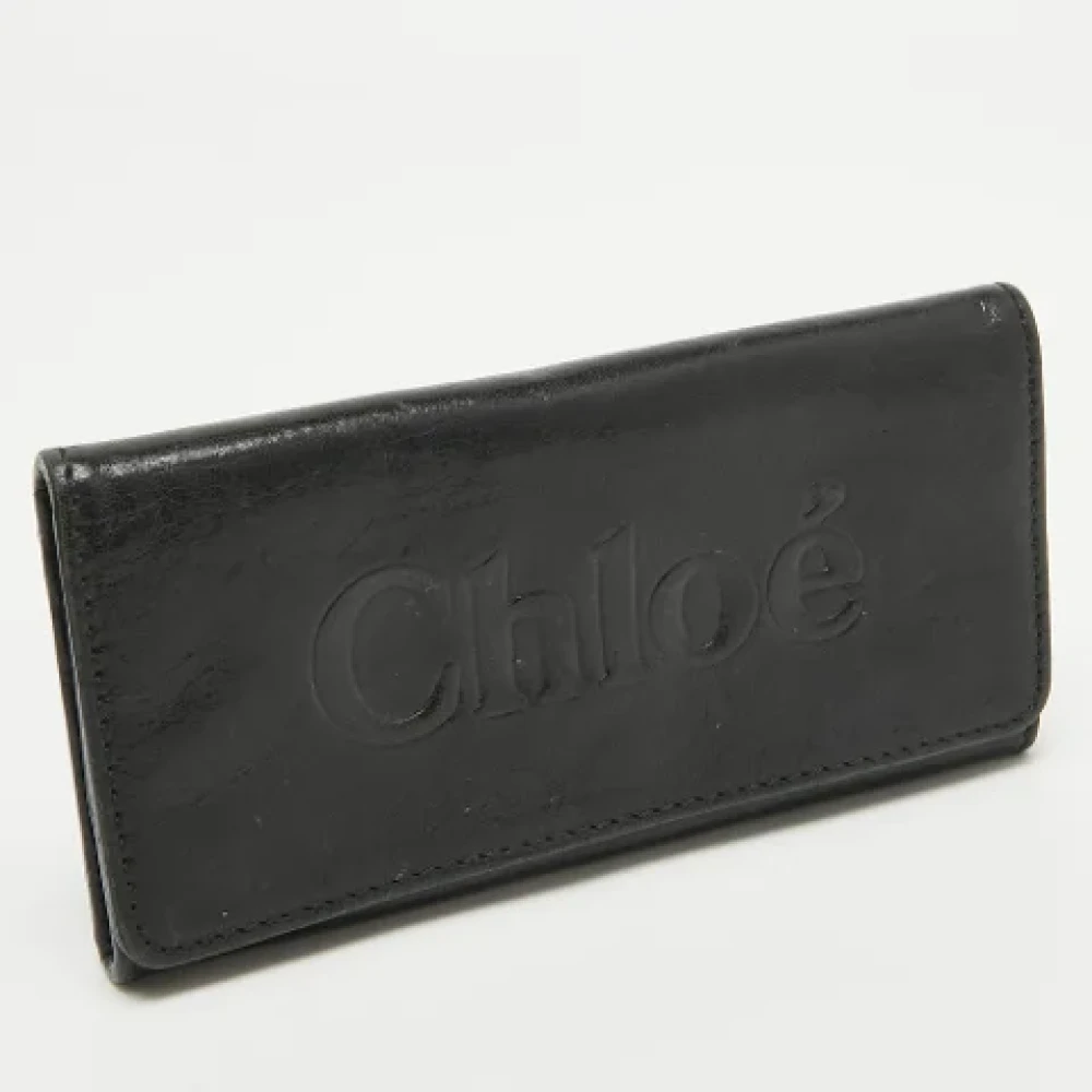 Chloé Pre-owned Leather wallets Black Dames