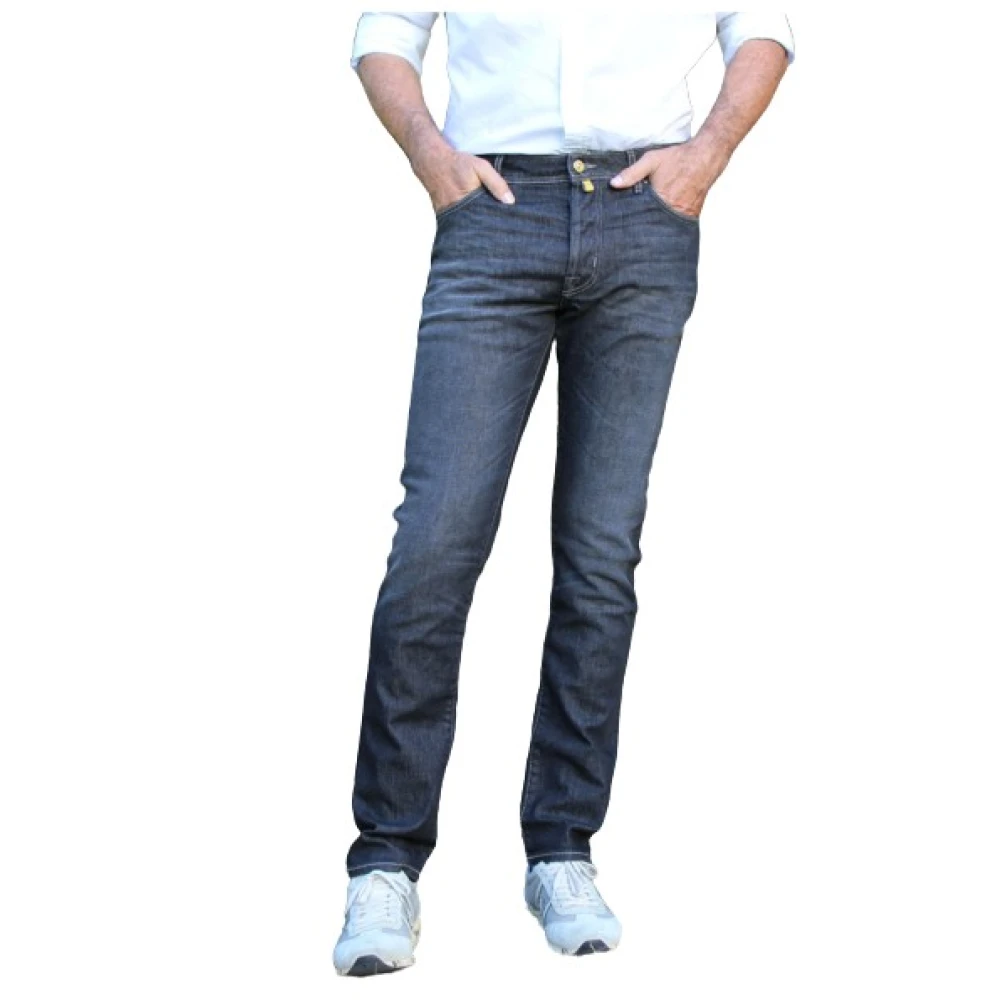 Jacob Cohën Slim Fit Katoenen Jeans met Stretch Blue Heren