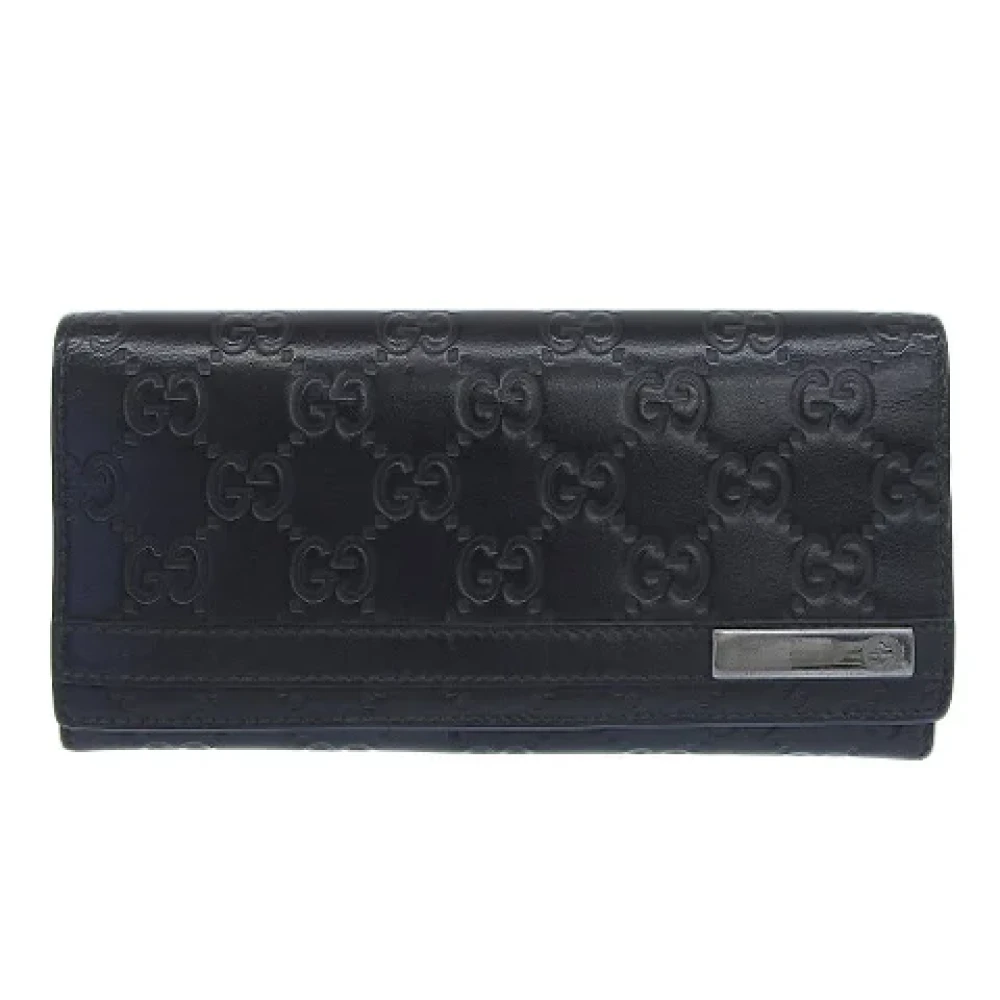 Gucci Vintage Pre-owned Leather wallets Black Dames