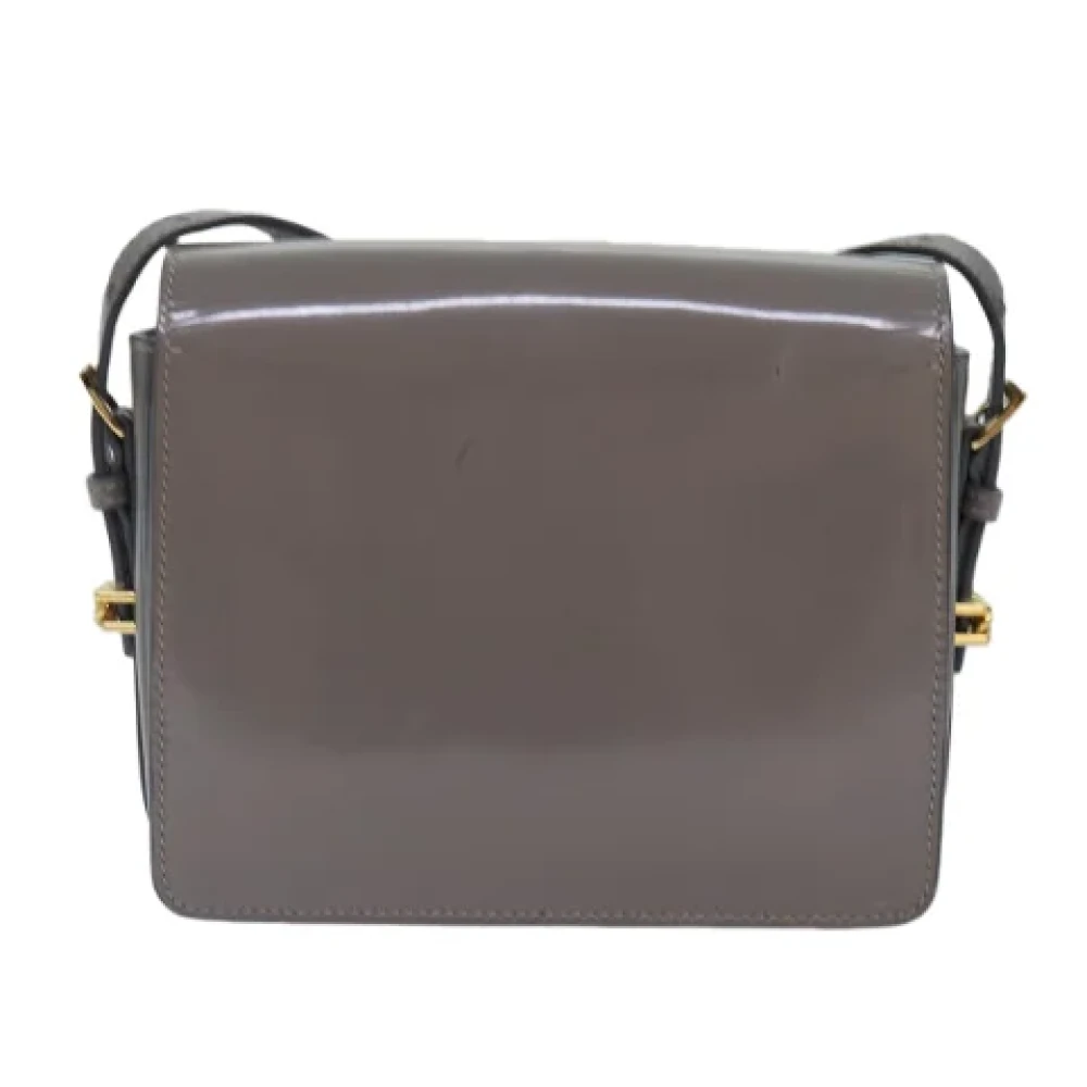 Burberry Vintage Pre-owned Leather shoulder-bags Gray Dames