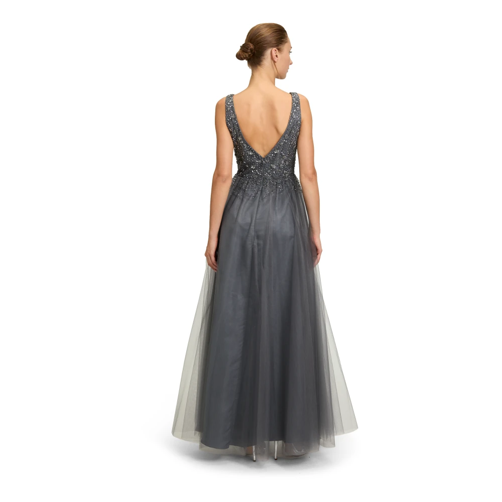 Vera Mont Geborduurde Avondjurk Gray Dames