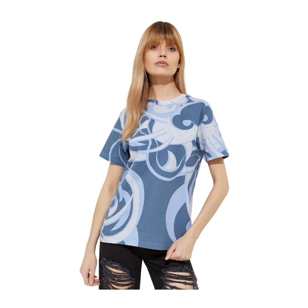 Kenzo Blauw Grafisch T-shirt Stijlvol Model Blue Dames